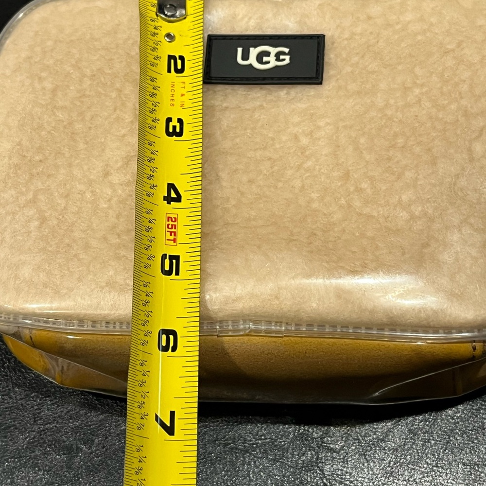 UGG Tan and Cream Shearling Bag Crossbody purse Janey II - Picture 3 of 7